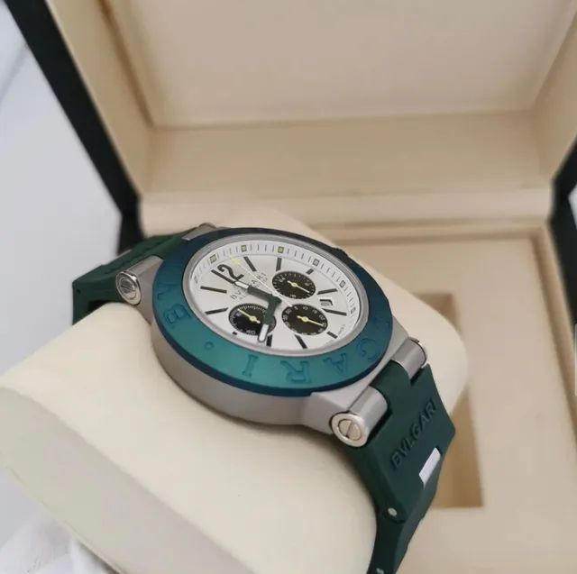 Rel ógio Bvlgari Aluminium Verde - Foto 2