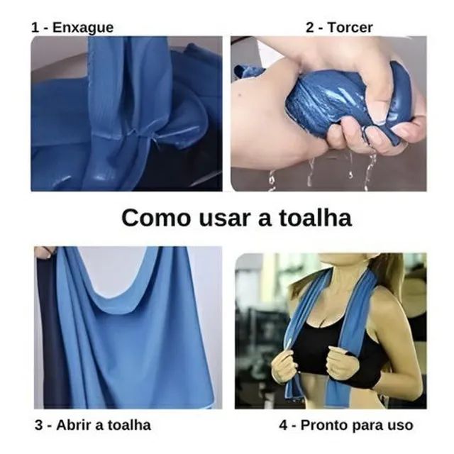 Toalha Microfibra Refrescante Seca Rápido Fit Academia - Foto 6