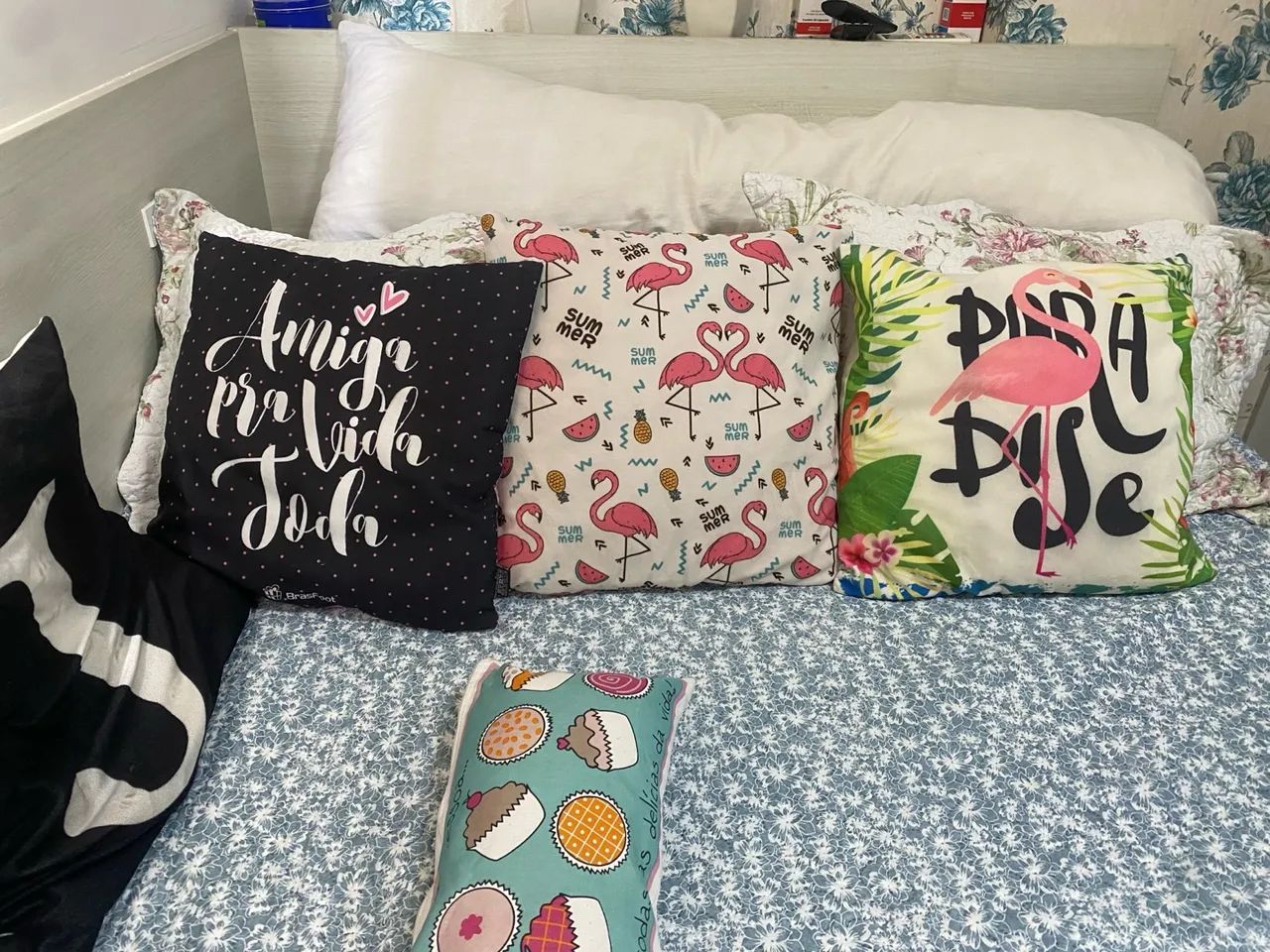 Kit de 7almofadas decorativas e com os enchimentos - Foto 3