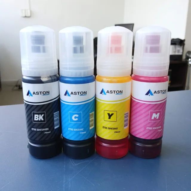 Kit 4 Refis de Tinta 504 544 Compatível para Impressoras Epson Tanque de Tinta