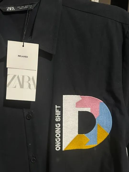 Camisa Zara Oversized Preta - Foto 2