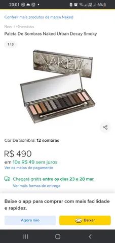 Kit make maquiagem de sombras Naked Smoky original  - Foto 2