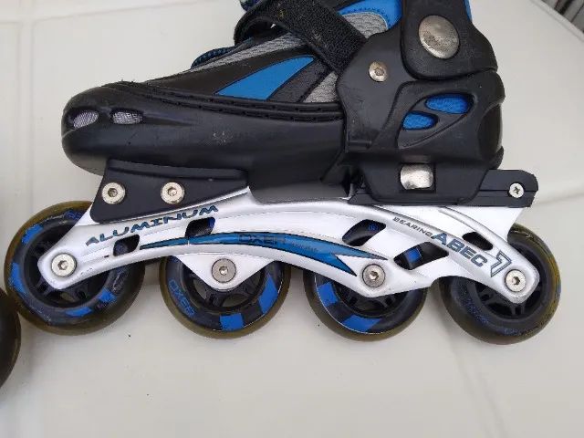 Patins In Line Oxer Aluminum Regulável 32/35 Bra (Usado) - Foto 3