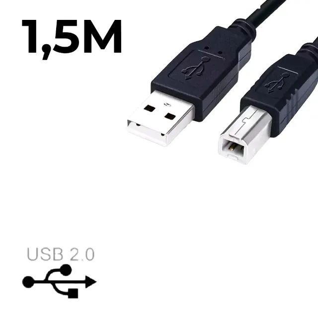 Cabo Usb Para Impressora Universal Padrão Cor Preto - Foto 4