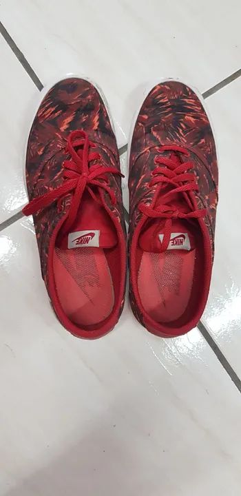 Tênis Nike feminino  vermelho, casual sneaker lace print, - Foto 3