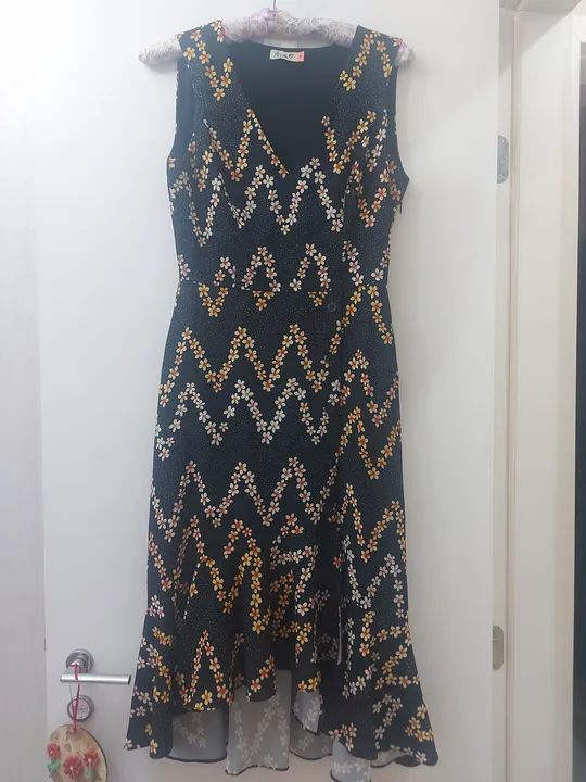 Vestido Midi Estampado Antix tamanho P  - Foto 3