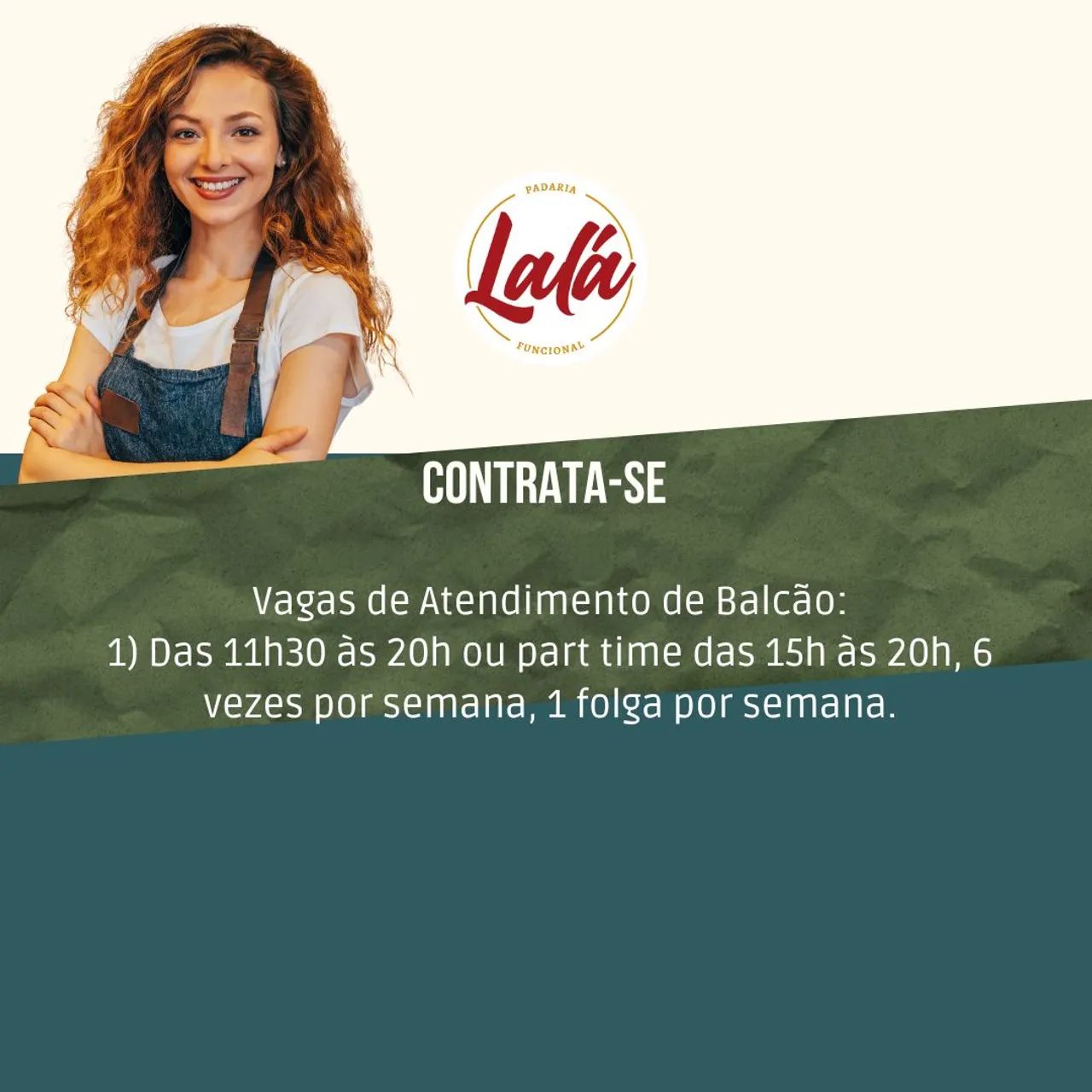 Vaga de Balconista - Padaria Lalá