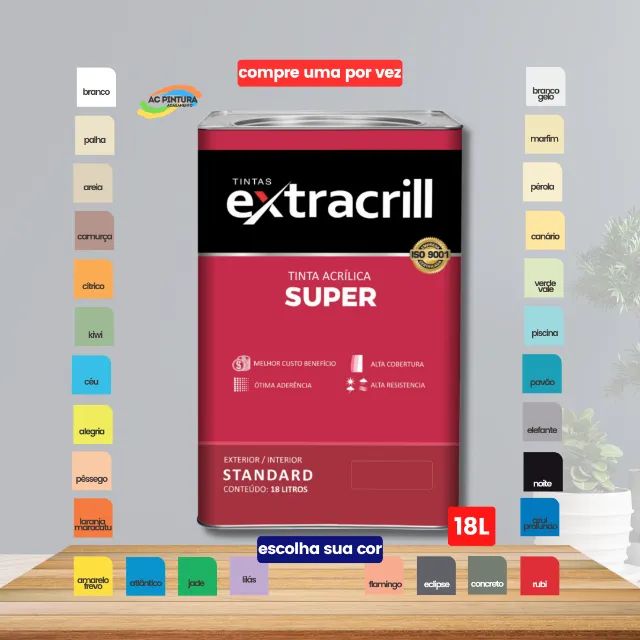 Tinta Acrilica Externo Extracrill Super Lata Galão - Foto 2