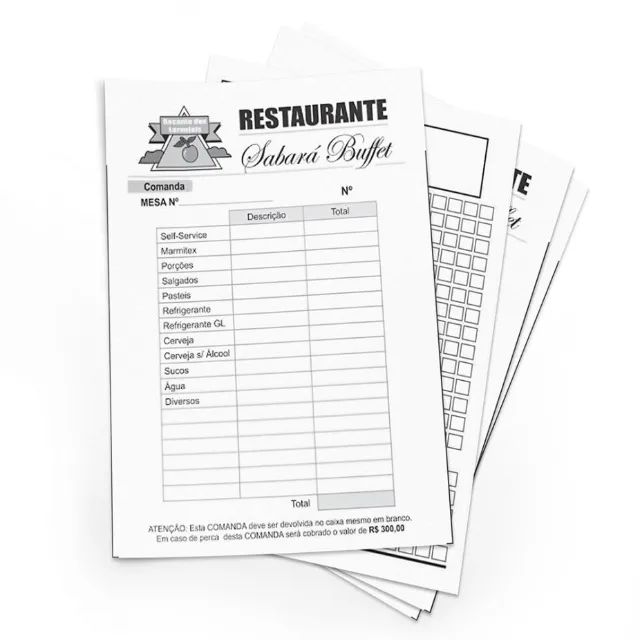 Blocos de Comandas para Restaurantes - Foto 3