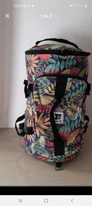 Mochila de Viagem Floral - Foto 2