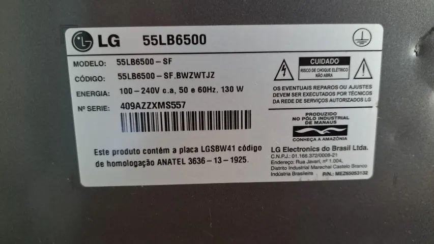 Smart TV Led 55 LG Slim 3D 55LB6500 COM TELA QUEBRADA - Foto 3