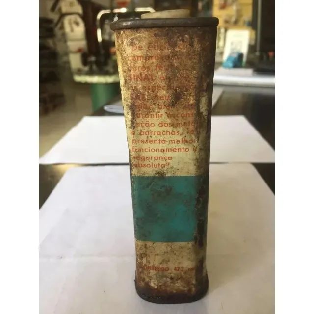 Lata De Fluido De Freio Sinal Cheia Lacrada Antiga - Foto 3