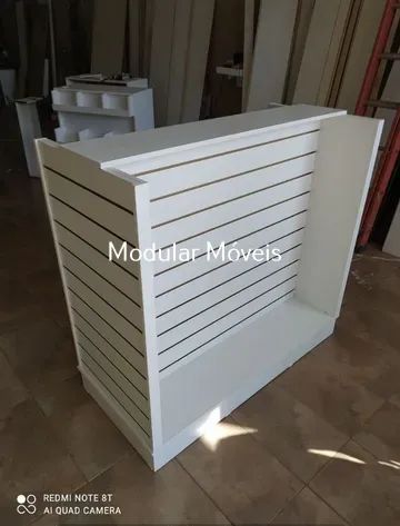 Gôndola Canaletada - MDF Branco - Foto 2