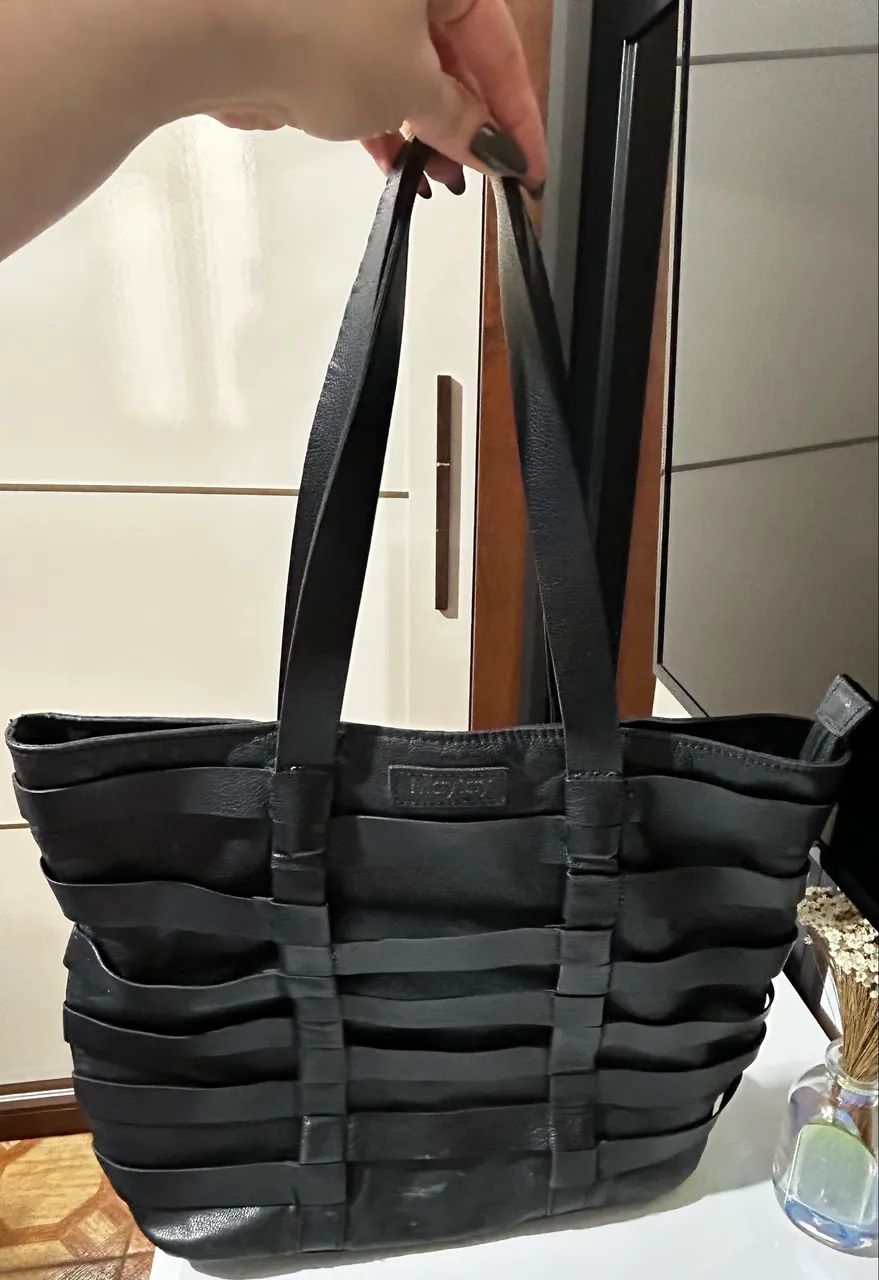 Bolsa de Couro Preta