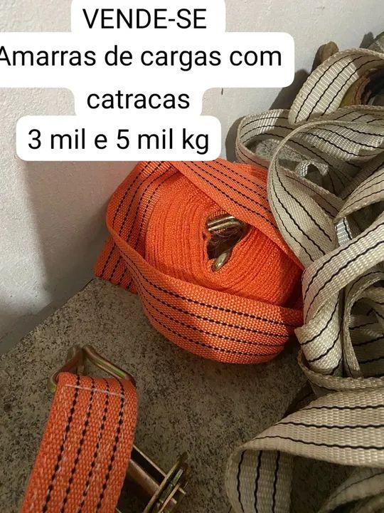 Cinta de carga com catracas 3 mil e 5 mil kg