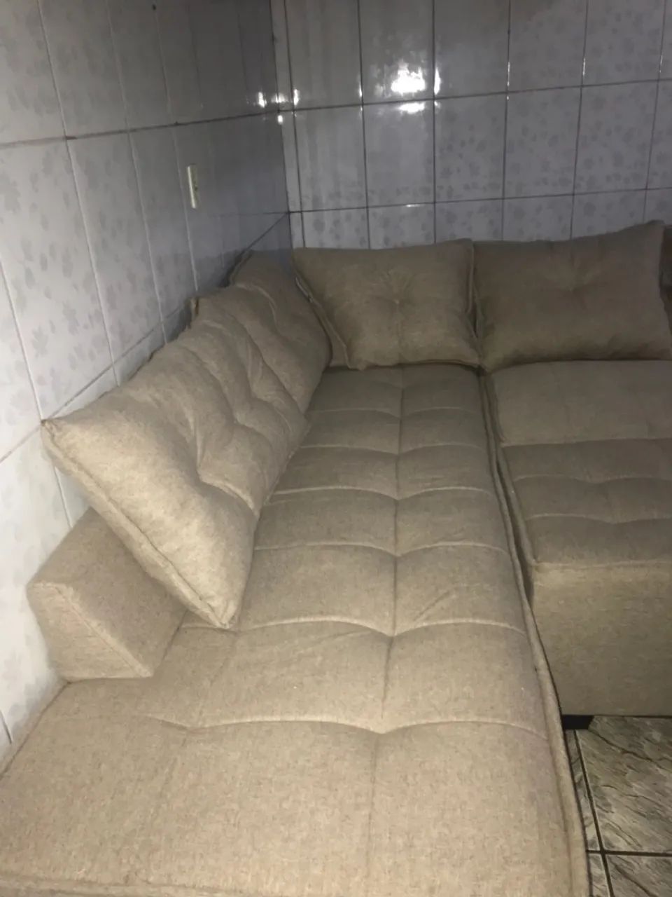 Reforma de sofá de suede para linho  - Foto 5