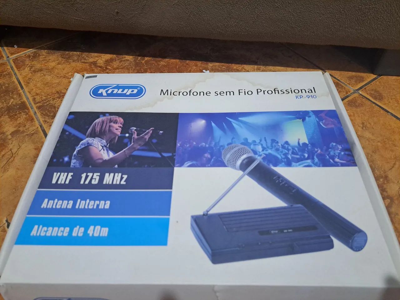 Microfone Sem Fio Profissional Knup KP-910