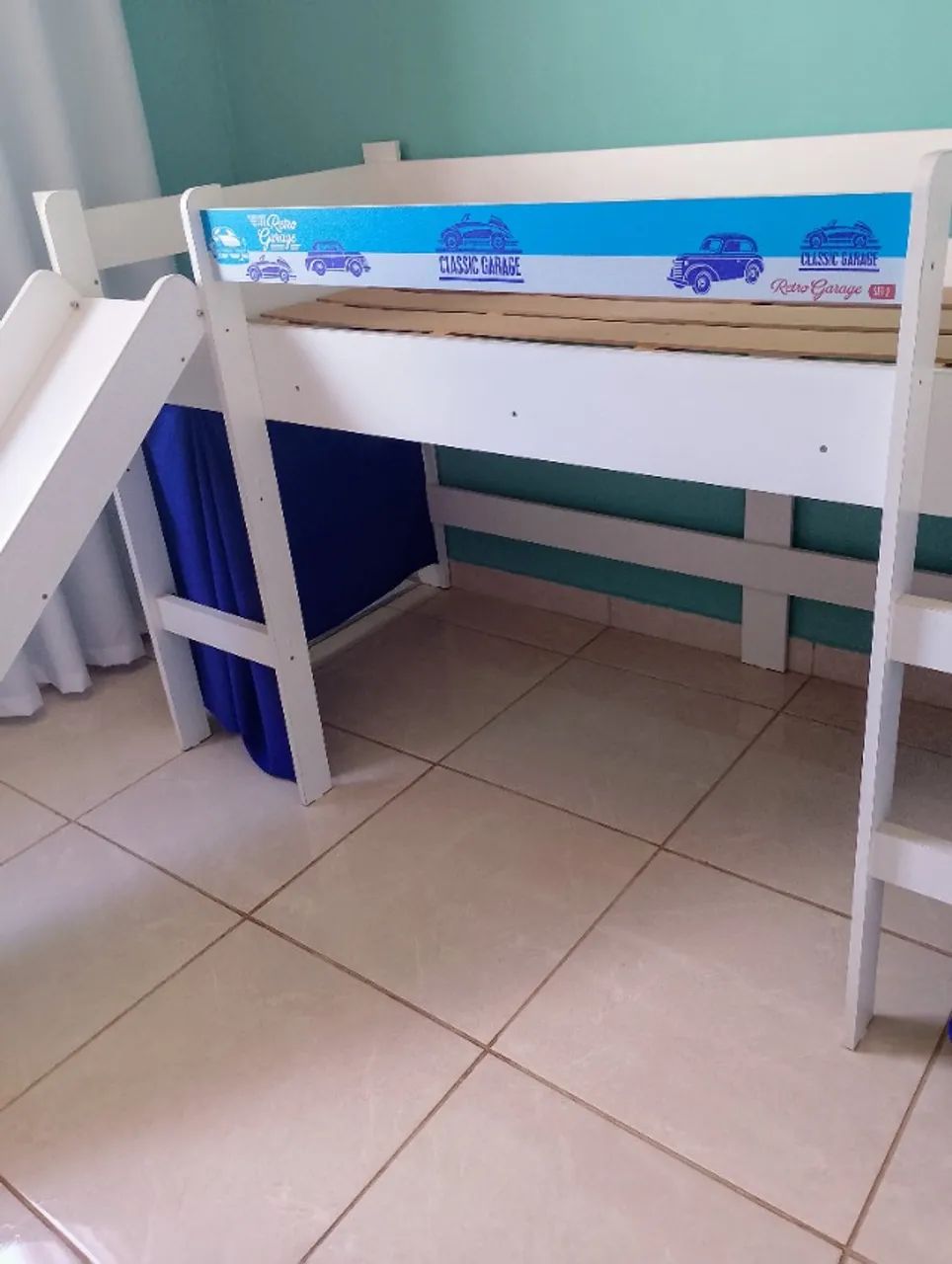 Cama Infantil com Escorregador e Cabana - Foto 2