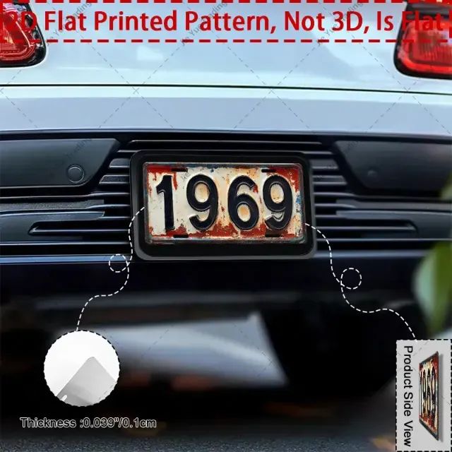 Placa Decorativa Estilo Vintage 1969