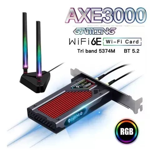 Placa de rede wifi 6 Fenvi AXE3000 Bluetooth