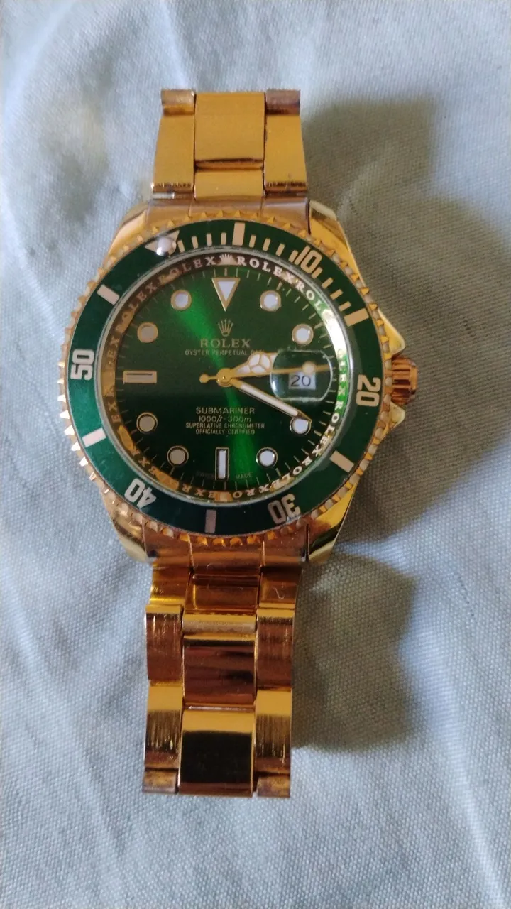 Rolex Submariner Verde - Relógio de Luxo Dourado