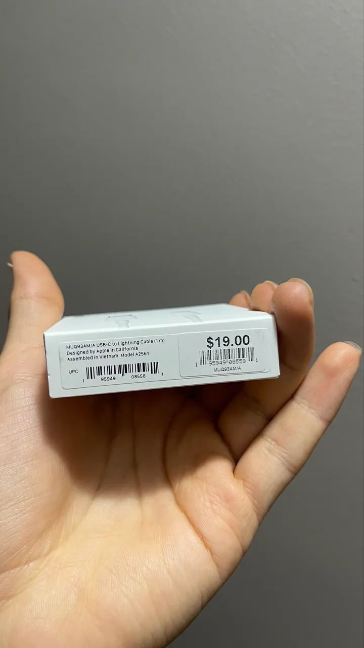 Cabo para recarga com conector Lightning de 1m (Comprado na Apple) - Foto 3