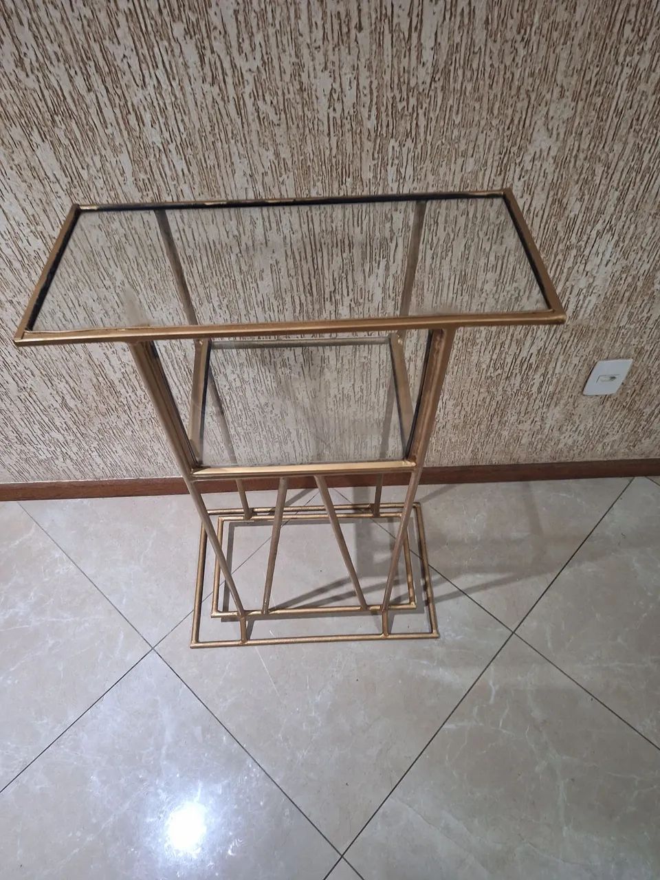 Pulpito de ferro / vidro cor dourado - Foto 4