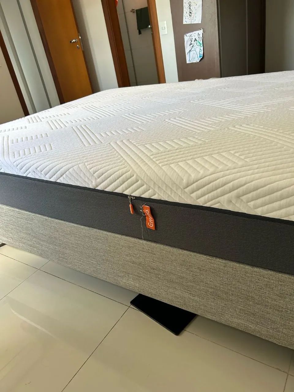 Cama Box e colchão Emma Premium Hybrid Queen Size - Foto 2