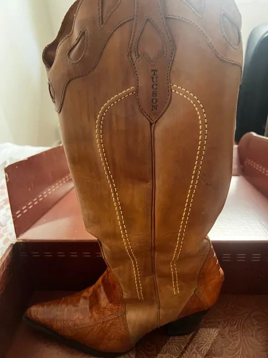 Botas de Couro Marrom - Foto 3