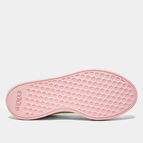 Tênis Adidas Advantage Base 2.0 Feminino - Bege+Rosa - Foto 5