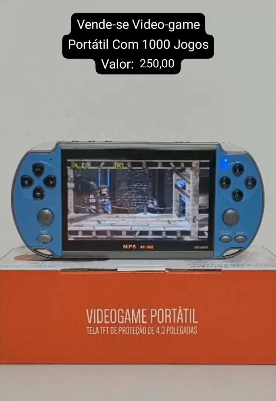 Video Game Portátil com 1000 Jogos - Novo