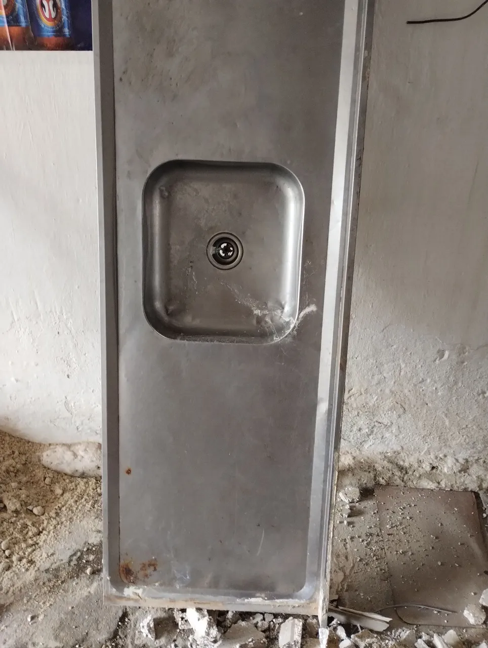 Pia de cozinha em aço inox