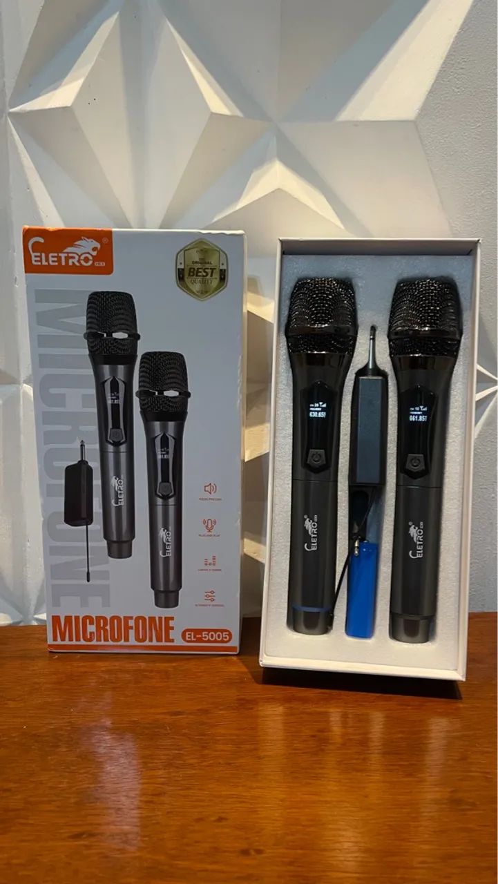 Microfone Sem Fio Duplo Eletro EL-5005