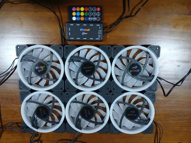 Kit 6 fans ARGB 120mm com controladora - Foto 2