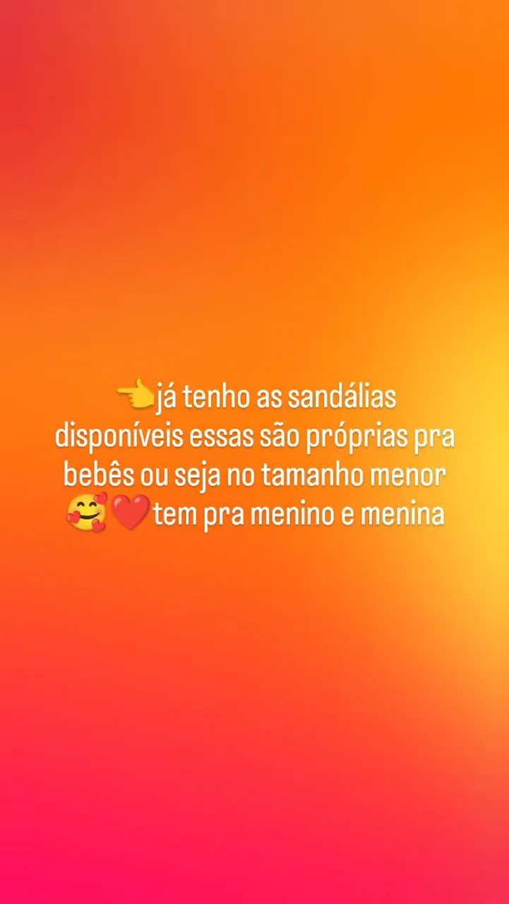 Sandálias para Bebês - Tamanhos Pequenos