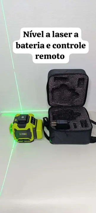 Nível a laser a bateria e controle remoto