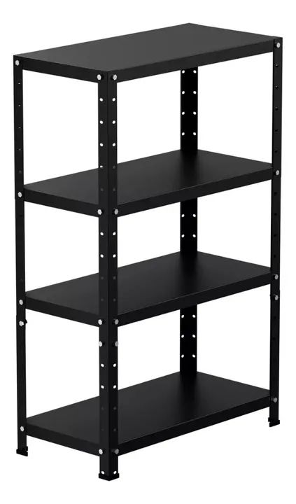 Estante de Metal 4 Prateleiras - Preta