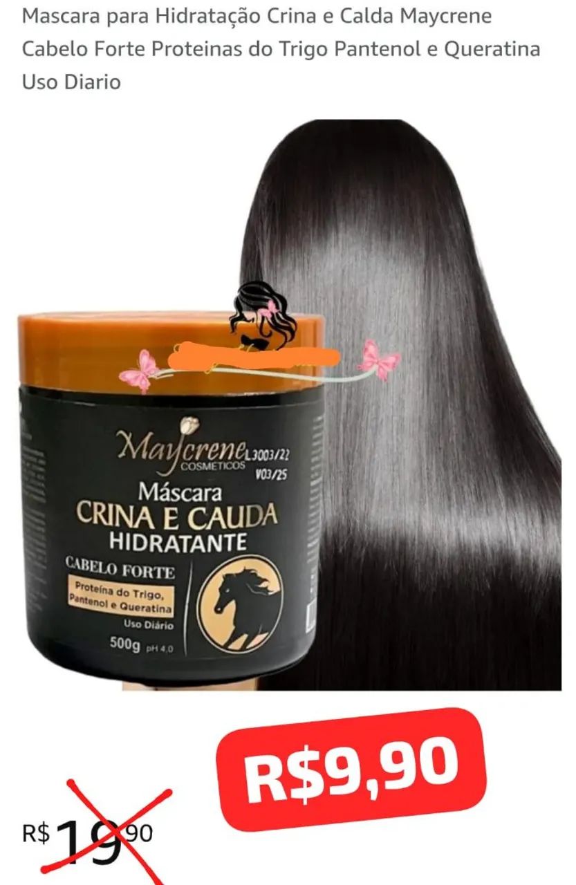 Máscara Capilar Hidratante Crina e Cauda Maycrene 500g