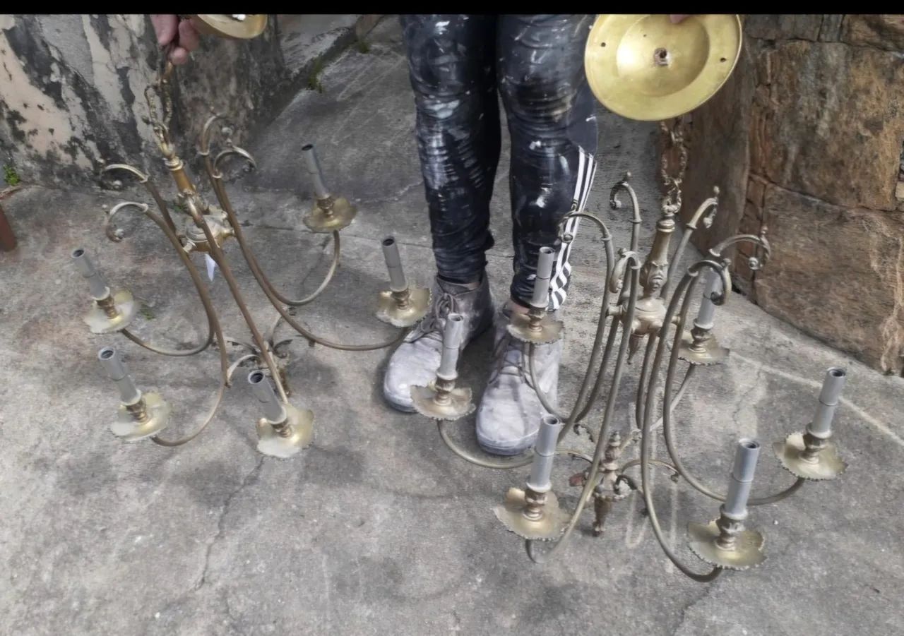 Par de lustres em bronze  - Foto 5