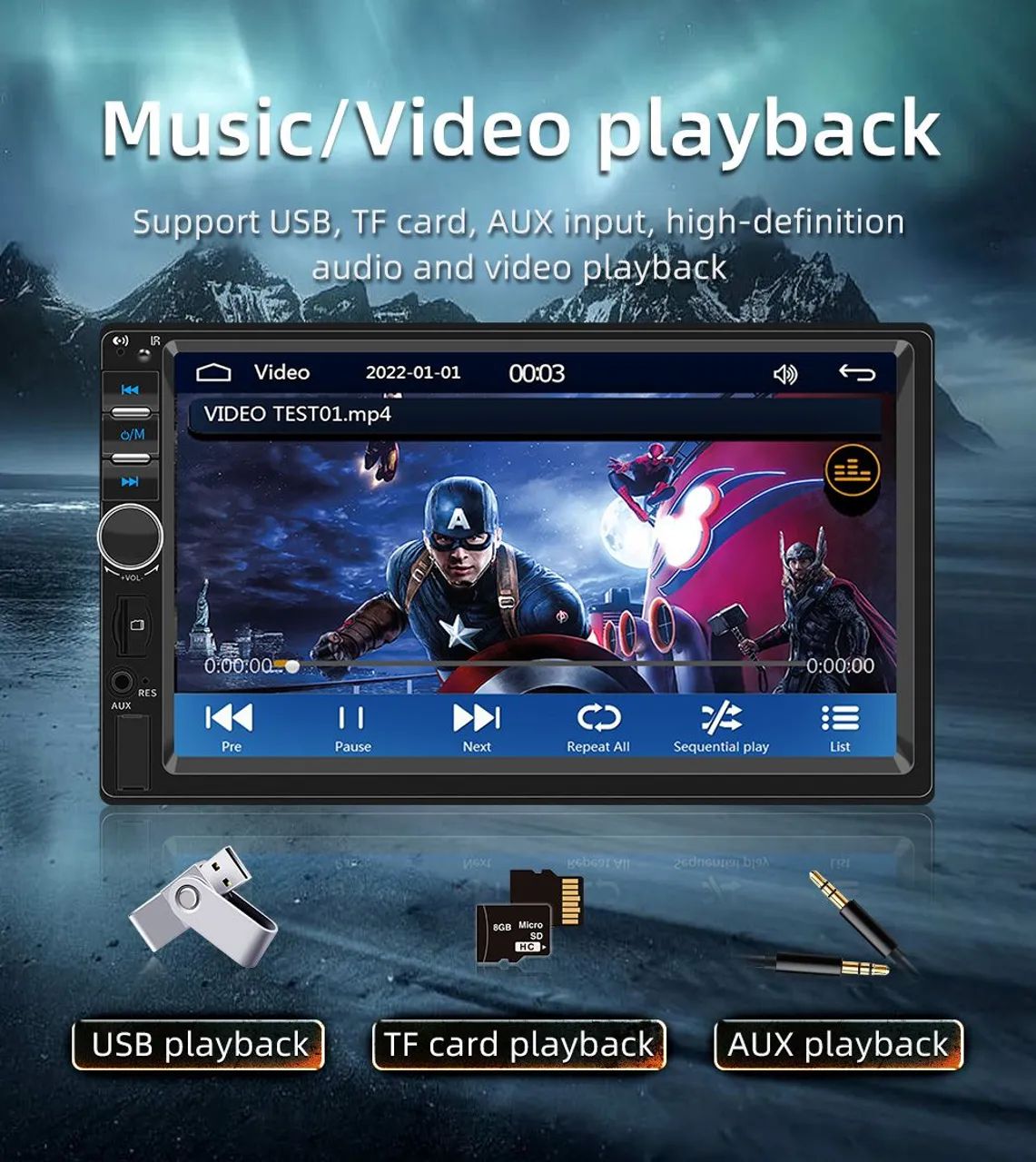Dvd Central multimídia 7 polegadas CarPlay Android Auto pra carro - Foto 4