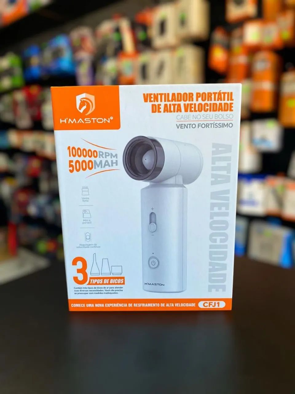 VENTILADOR PORTÁTIL DE ALTA VELOCIDADE HMASTON CFJ1 - Foto 6