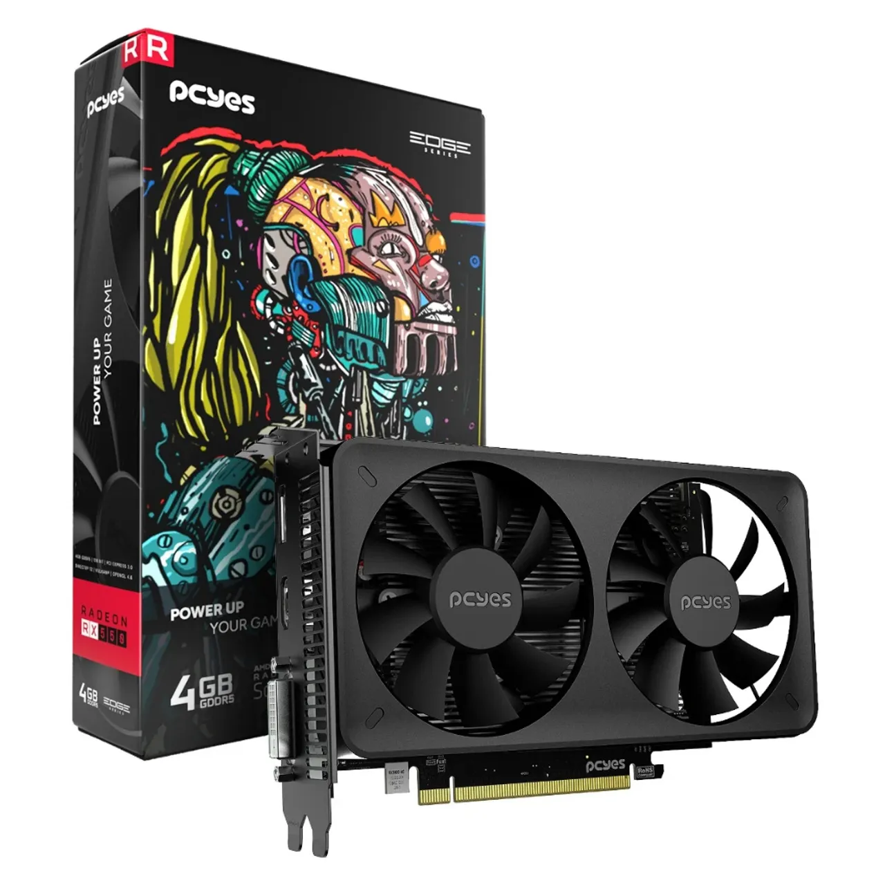 Placa de Vídeo PcYes Radeon RX 550 4GB