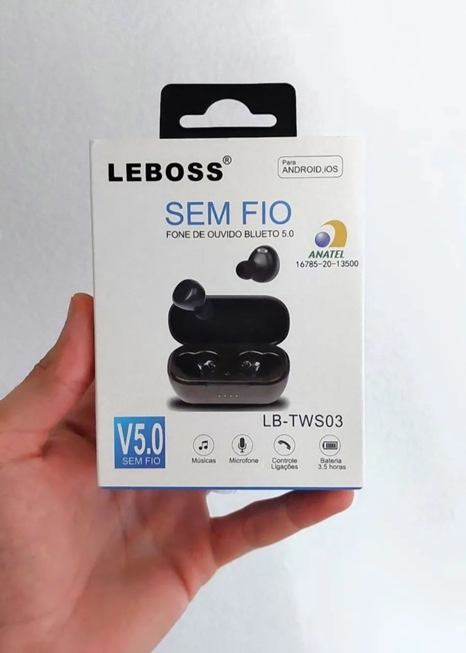 Fone de Ouvido In-ear sem Fio Bluetooth 5.0 Leboss LB-TWS03 - Foto 5