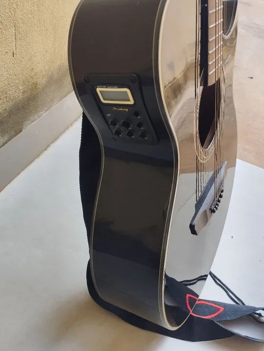 Vendo 1 violão elétrico preto marca Strindberg  - Foto 3