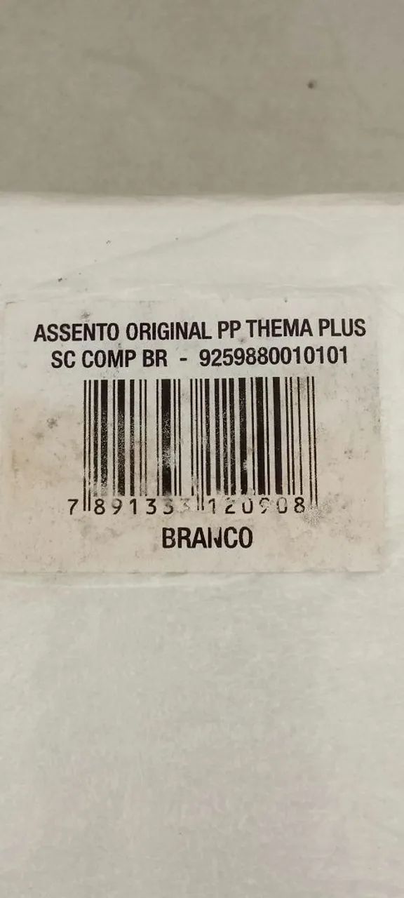 Assento de vaso sanitário branco - Foto 3