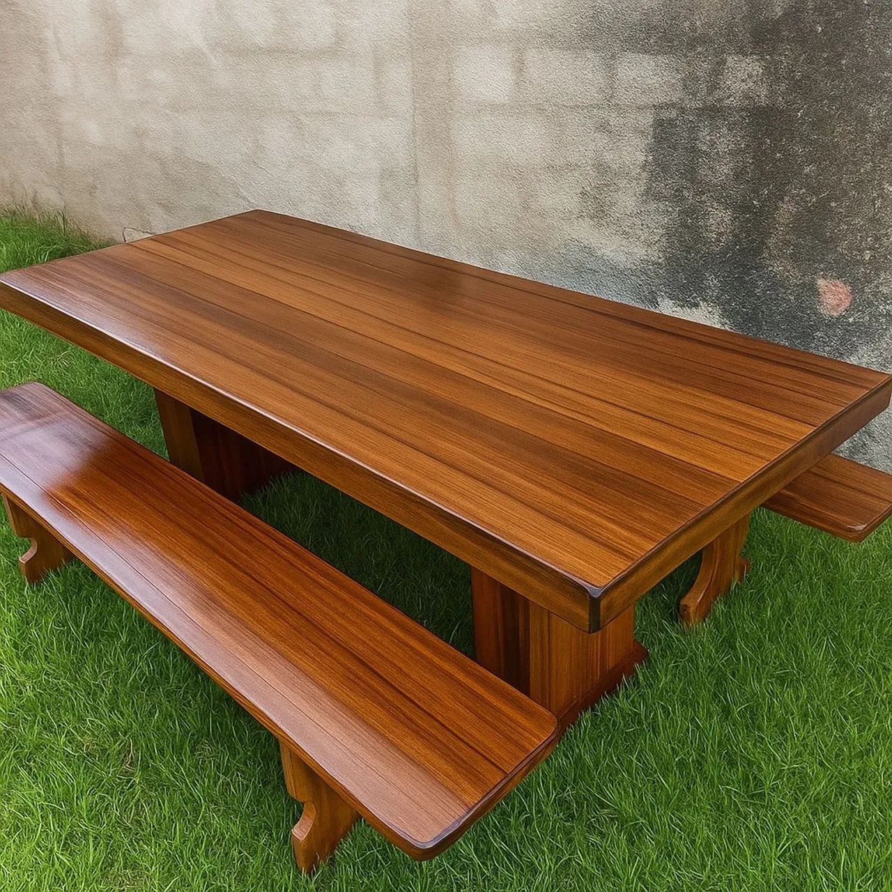Mesa pedra de ardósia pintada 