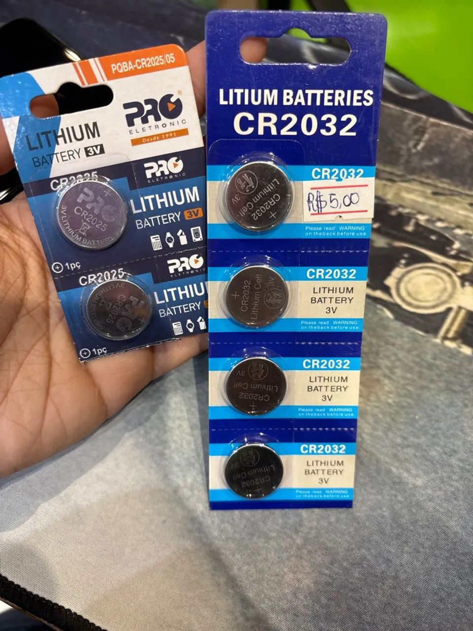 Pilhas e Baterias CR2032 e CR2025 Lithium