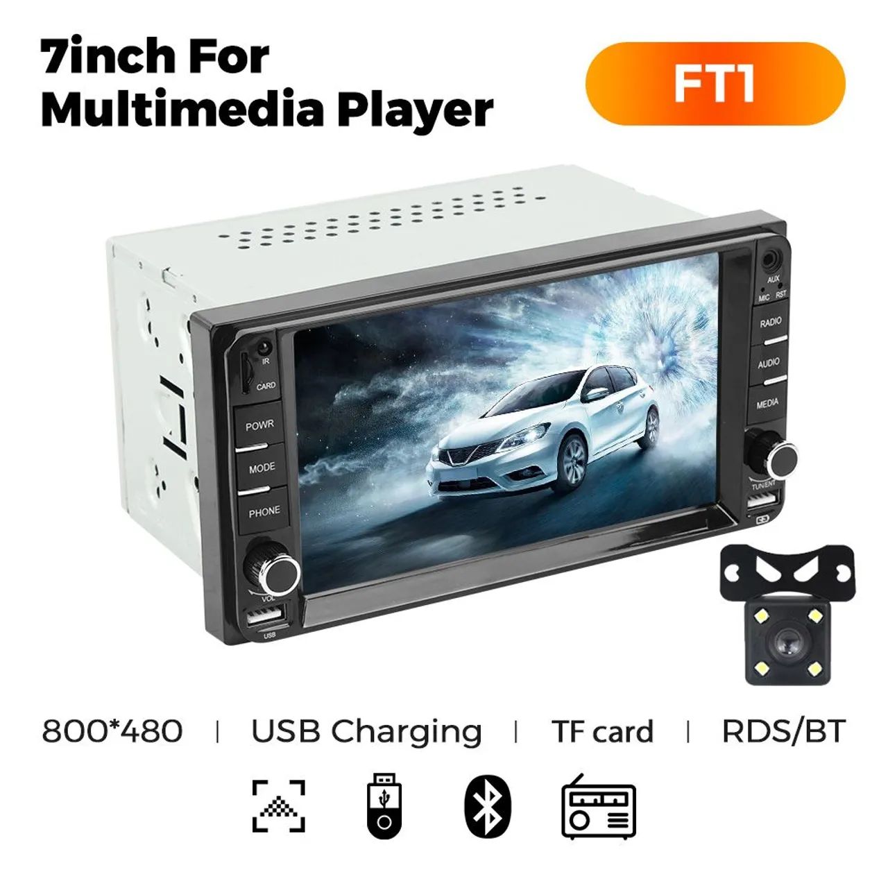 Central Multimídia dvd 2 din 7 polegadas  - CarPlay e Android Auto - som tela mp5 carro - Foto 5