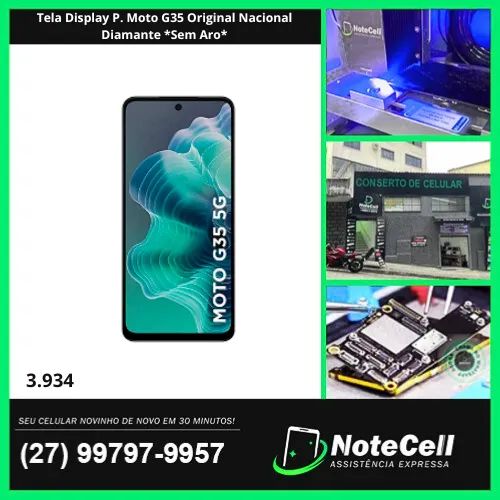 Tela Display P. Moto G35 Original Nacional Diamante *Sem Aro*- Instalação Expressa Em 30m!