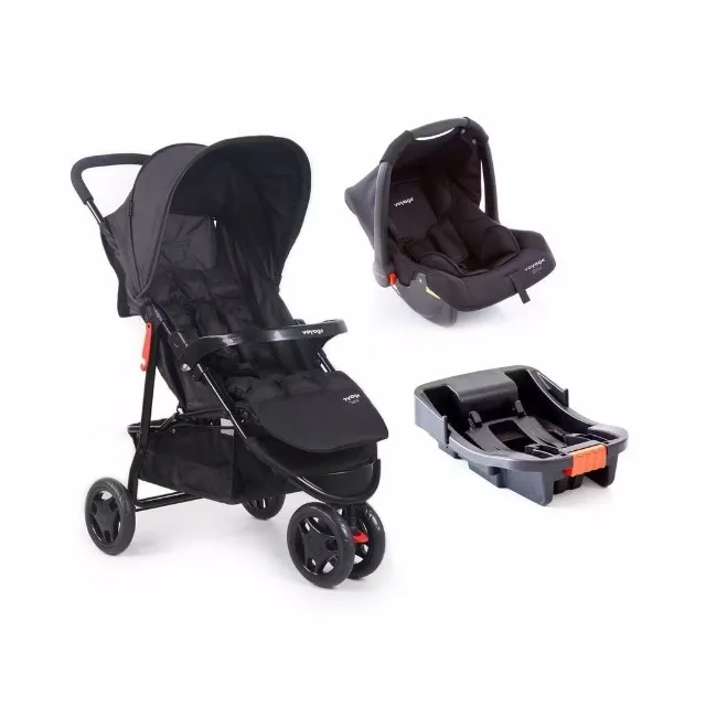 Carrinho de Bebê Voyage System Delta + Bebê Conforto + Base pra carro